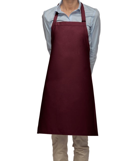 Mid Length Bib Aprons in Maroon